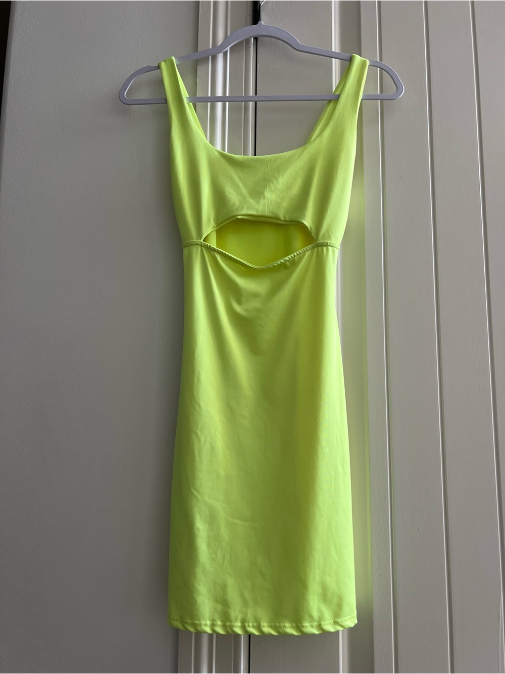 Forever 21 Neon Lime Cutout Bodycon Mini Dress
